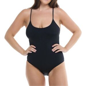 Eidon Small Swimsuit Naomi One-Piece Black Licorice lined adjustable straps NWT
